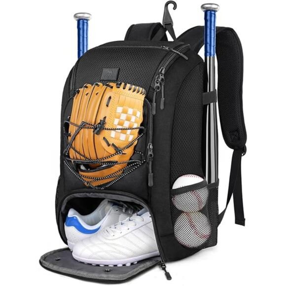 Baseball Backpack, Softball Bat Bag with Shoes Compartment for Youth, Boys - Picture 7 of 7